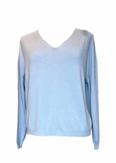 VICOLO - Γυναικεία Μπλούζα Knitwear 22005B Γαλάζιο