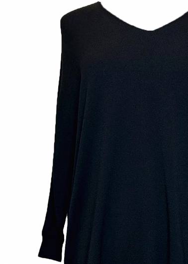 VICOLO - Γυναικεία μπλούζα πλεκτή 22008B μαύρο