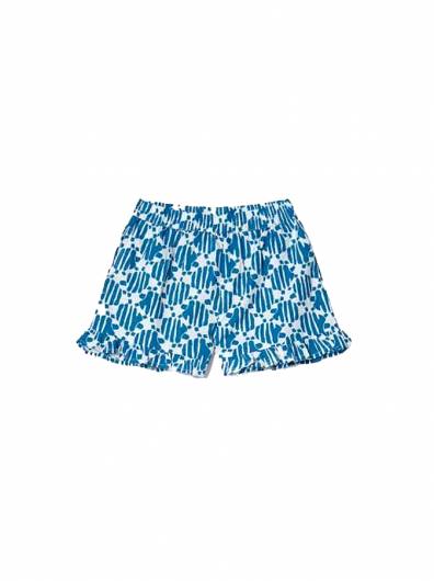 COMPANIA FANTASTICA - Girl's shorts with ruffles 22M/40025/004  Blue