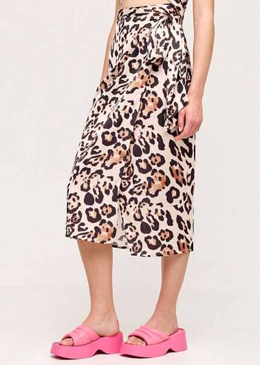 ACCESS - Γυναικεία Φούστα λεοπάρ με δέσιμο 43-6040 Leopard