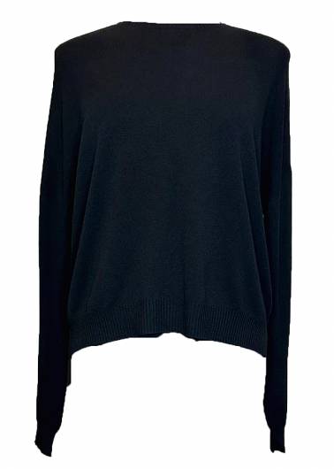 VICOLO - Γυναικεία μπλούζα πλεκτή 22003B μαύρο