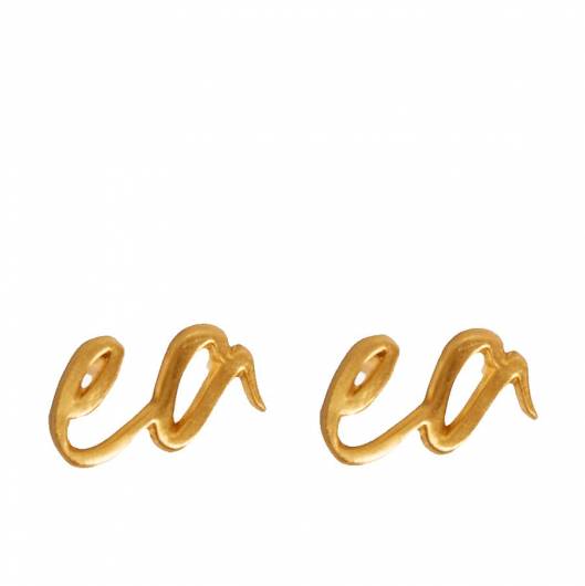 ELENA ATHANASIOU - EA Double Earrings Gold Matte