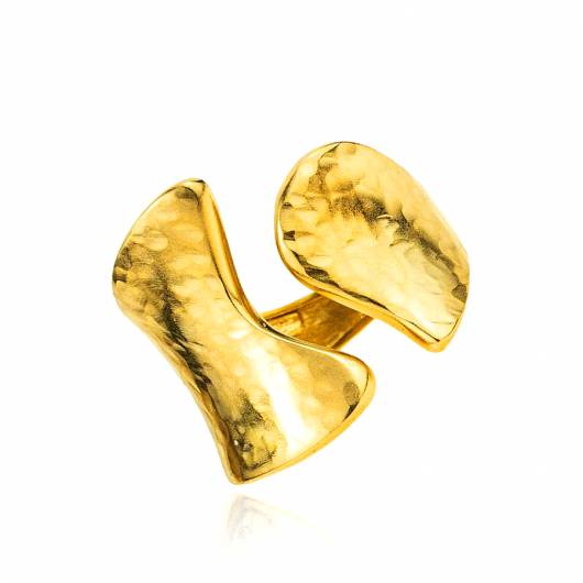 GREGIO - Γυναικείο Δαχτυλίδι Funky Metal GRS66425 Χρυσό