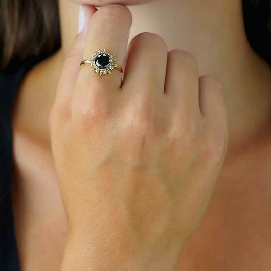 GREGIO - Γυναικείο Ασημένιο Δαχτυλίδι WANNA GLOW / NEW IN GRS67412 Χρυσό
