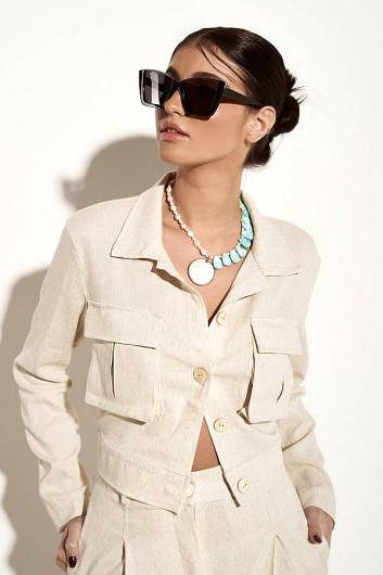 IRAIDA ETHEREAL - Γυναικείο blazer Nala linen Beige