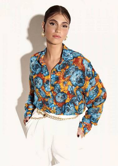 IRAIDA EHTEREAL - Γυναικείο Πουκάμισο Elora Oversized Shirt Print