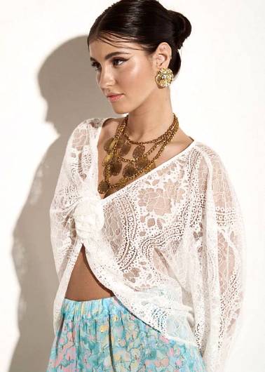 IRAIDA ETHEREAL - Γυναικεία Μπλούζα Azaria Lace Top White