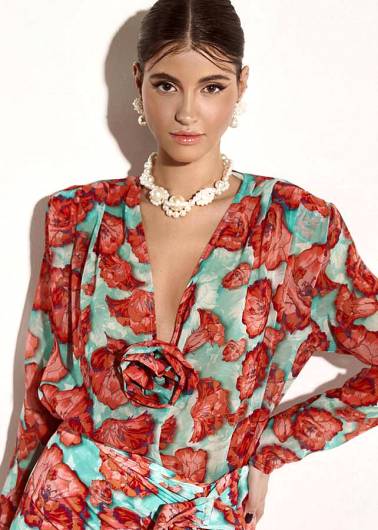 IRAIDA ETHEREAL - Γυναικεία Μπλούζα Maureen Wrap Shirt Print