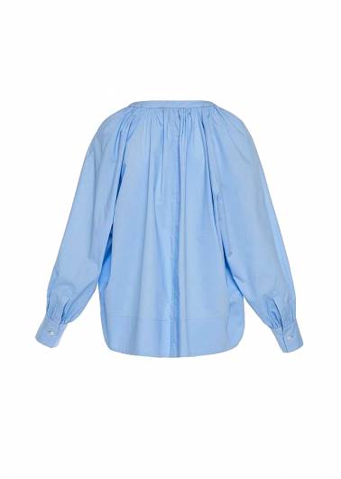 MILLA - Γυναικεία Μπλούζα ποπλίνα με μακριά μανίκια S24M-140171 Γαλάζιο