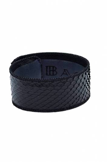 BACCI - Bracelet Snake Leather Black -