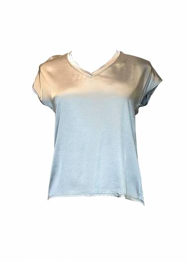 VICOLO - Γυναικεία Μπλούζα T-Shirt Canotta TB0039 Silver