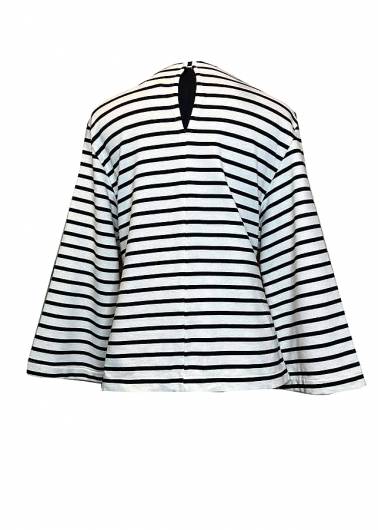 VICOLO - Γυναικεία μπλούζα ριγέ TB0141 ριγέ λευκό / μαύρο