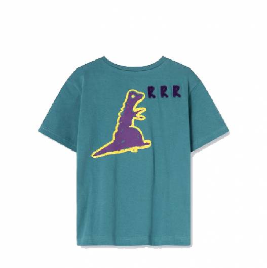 COMPANIA FANTASTICA - Unisex t-shirt dinosaur print KO21HIL22 Blue