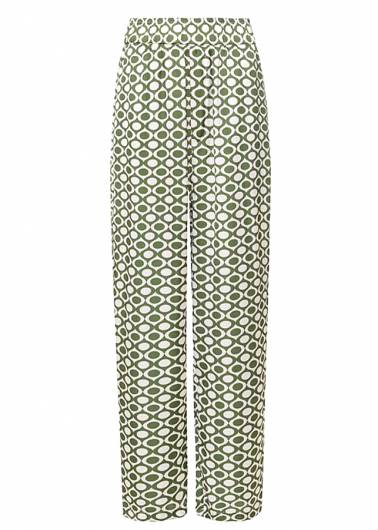 MILLA - Γυναικείο Παντελόνι Green Printed Cropped Pants S24M-962039 Multi