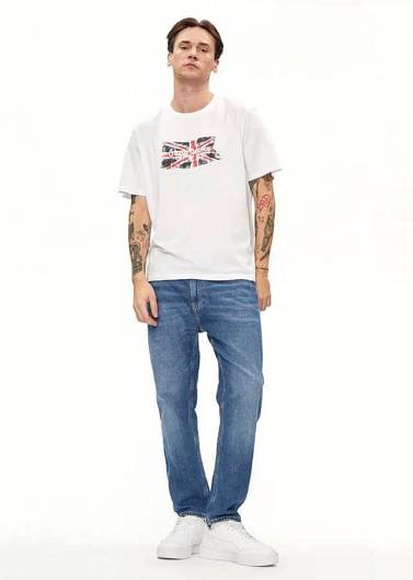 PEPE JEANS - Ανδρικό T-Shirt "Clag" PM509384 (800) Λευκό