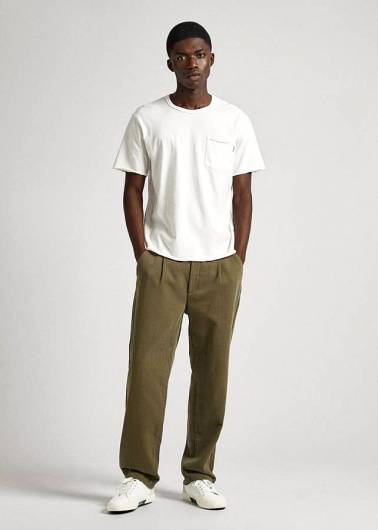 PEPE JEANS - Ανδρικό T-Shirt "Single Carrinson" PM509392 (800) Λευκό