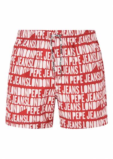 PEPE JEANS - Ανδρικό Μαγιό AO Logo Swimshort PMB10384 (257) Κόκκινο