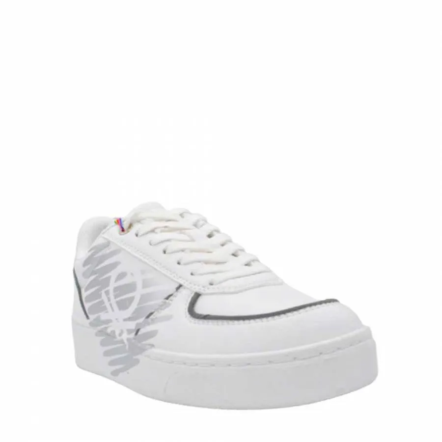 BENETTON - Γυναικείο sneaker BTW214221 White/Silver  1040