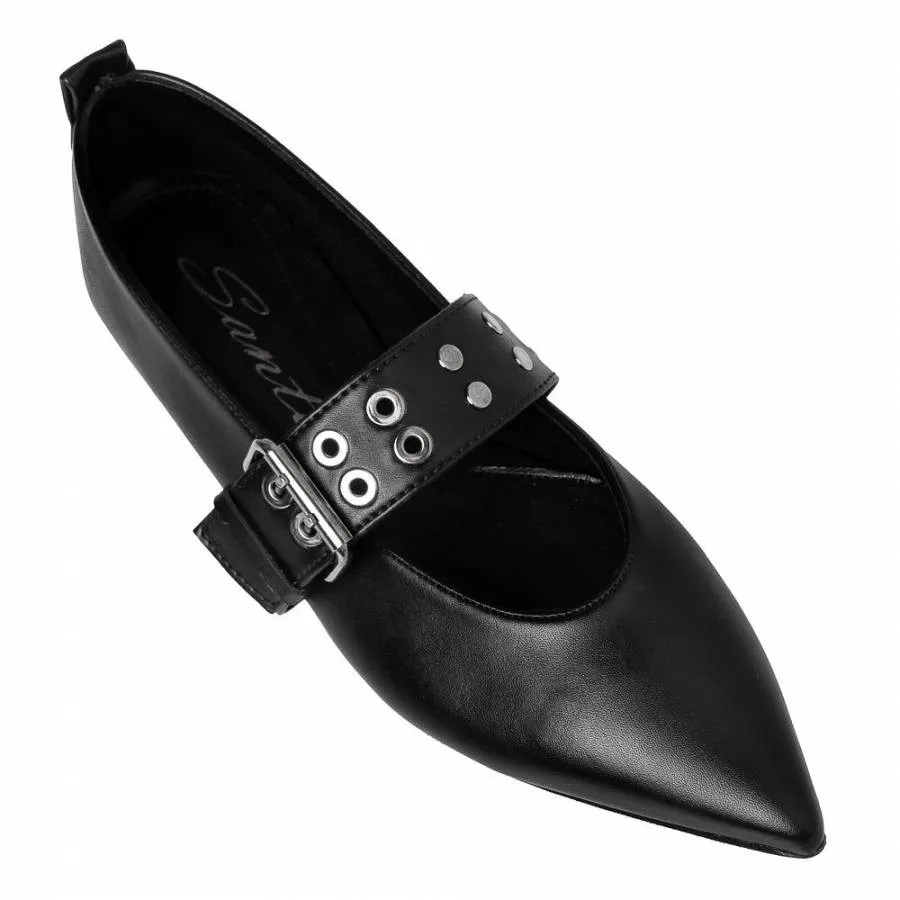 SANTE - Γυναικείο πέδιλο Flat 24-705-01 Black