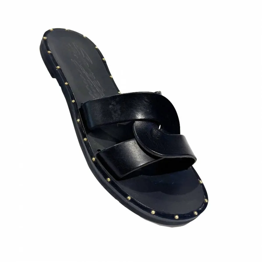 SANTE - Γυναικεία παντόφλα Flat 100101 Μαύρο