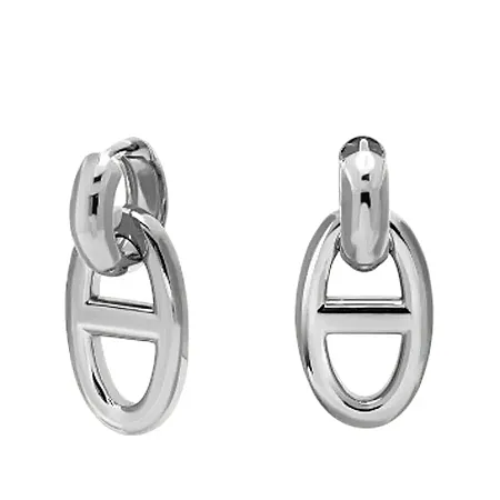 ALMYNOMA - Γυναικεία σκουλαρίκια ETERNA SILVER EARRINGS Ασημί