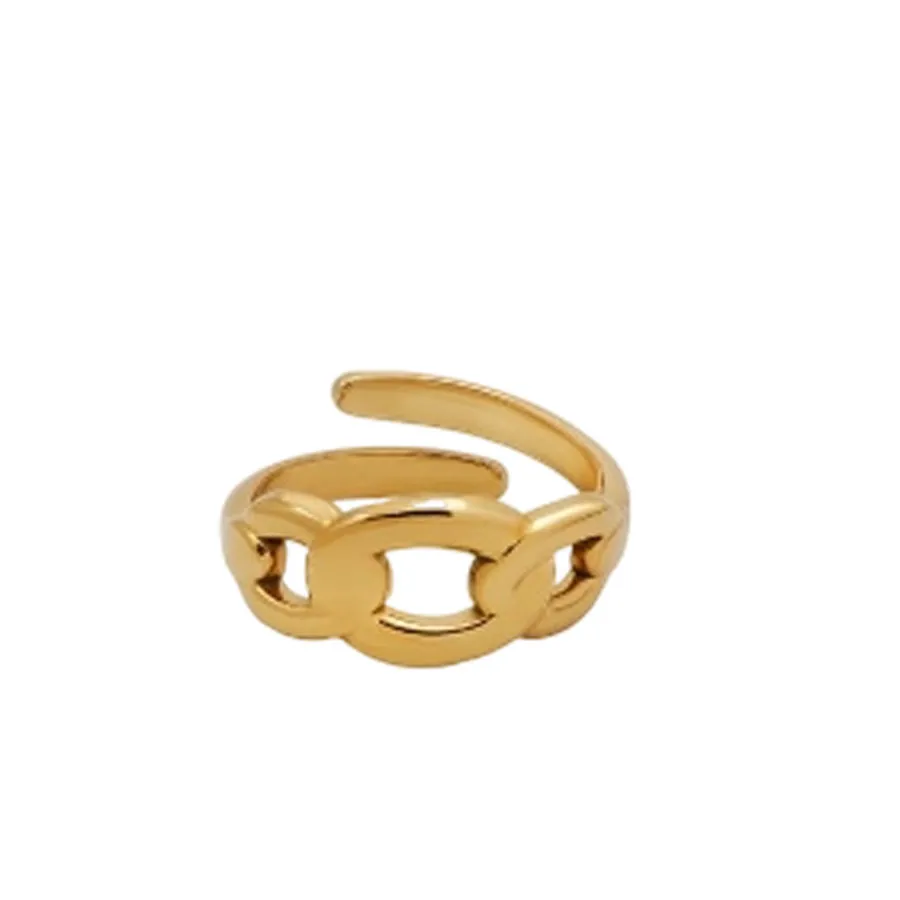 ALMYNOMA - Γυναικείο δαχτυλίδι LINKED PINKY RING Χρυσό