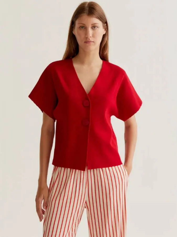 COMPANIA FANTASTICA - Γυναικεία ζακέτα  61C/10222/2S0 Red