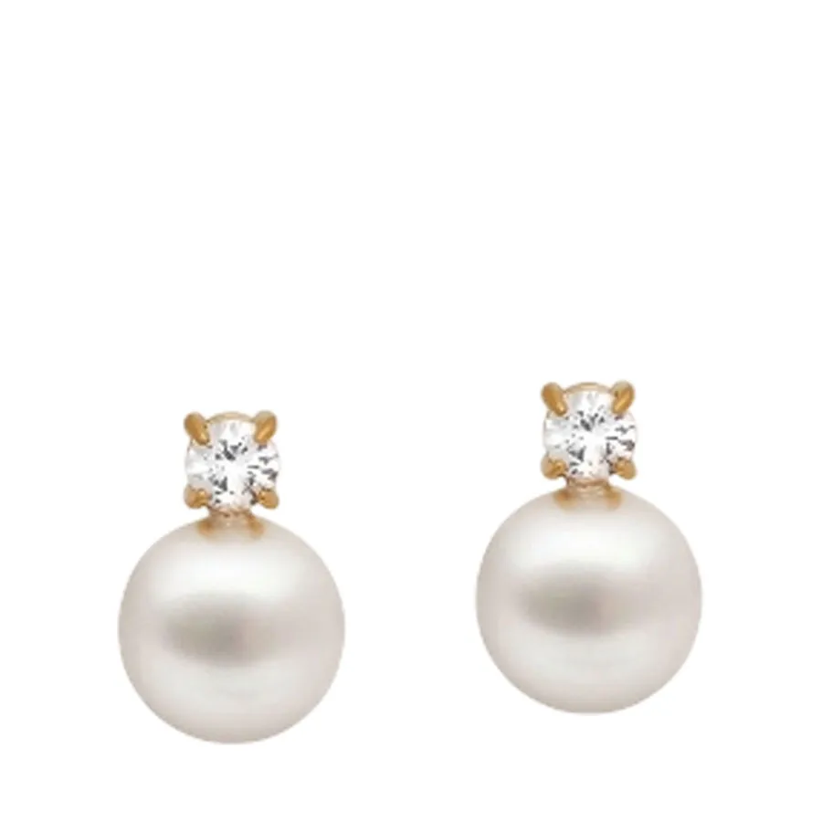 ALMYNOMA - Γυναικείο σκουλαρίκια CLASSY PEARL White