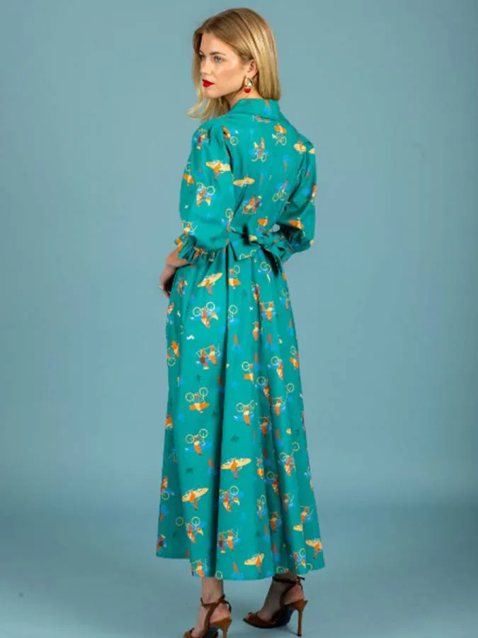 CHATON - Γυναικείο φόρεμα Alonso 131-81868-Green (073)
