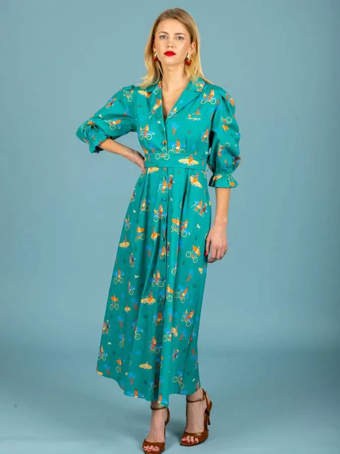 CHATON - Γυναικείο φόρεμα Alonso 131-81868-Green (073)