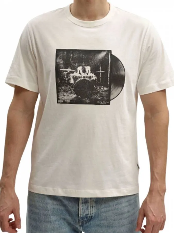 PEPE JEANS - Ανδρικό T-shirt  Regular Fit SAWER TEE PM5010173 (803) Off White