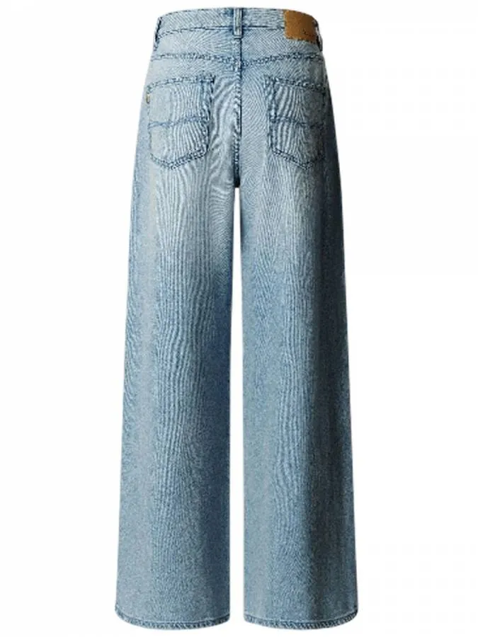 PEPE JEANS - Γυναικείο jean High-Rise Wide Fit Jeans - Jaimy PL2047404 (2W0)  Vintage Worn Bleach Tencel Ble