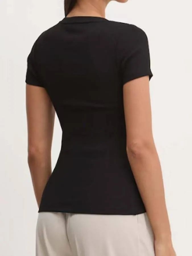 GUESS - Γυναικείο T-shirt Slim Fit W4YI64KA0H1-JBLK Μαύρο
