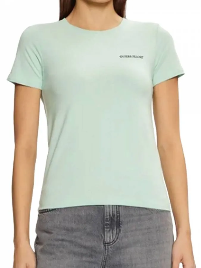 GUESS - Γυναικείο T-Shirt Slim Fit W4YI02J1314-F841 Πράσινο