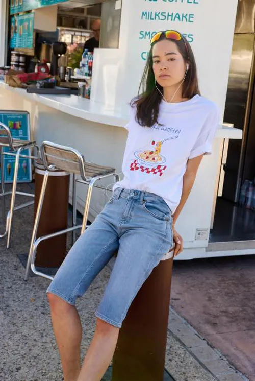 LUMINA - Γυναικειο T-Shirt LD5491 Λευκό