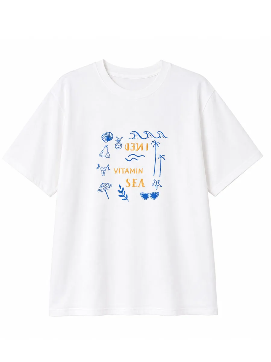 LUMINA - Γυναικειο T-Shirt LD3032 Λευκό