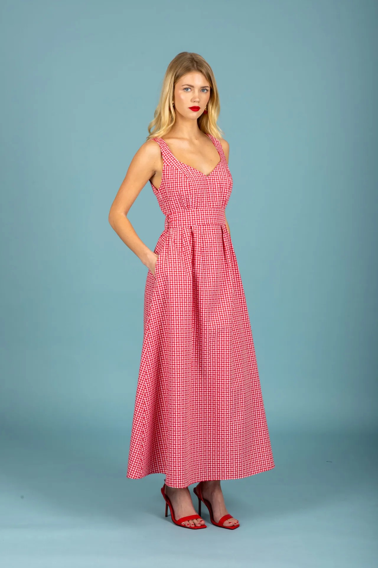 CHATON - Γυναικείο φόρεμα Aelia 131-81875-Red (516)