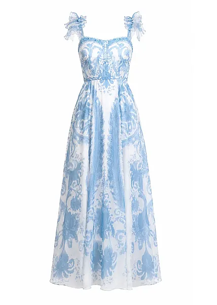 GLAM Exclusive Collection - Γυναικείο φόρεμα 292-15-70 Γαλάζιο