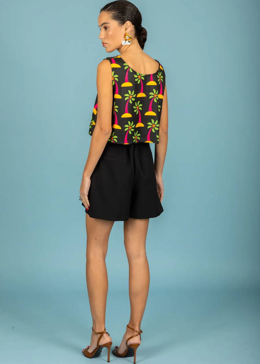 CHATON - Γυναικείο Σορτς Salma 131-21502-Jet Black (899) Μαύρο