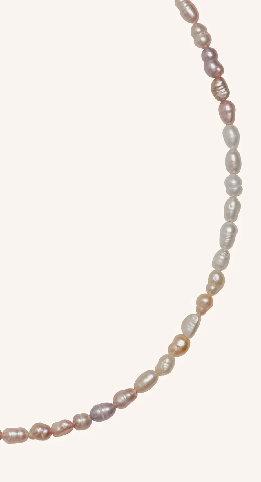 ALMYNOMA - Γυναικείο κολιέ Pink Champagne Pearls