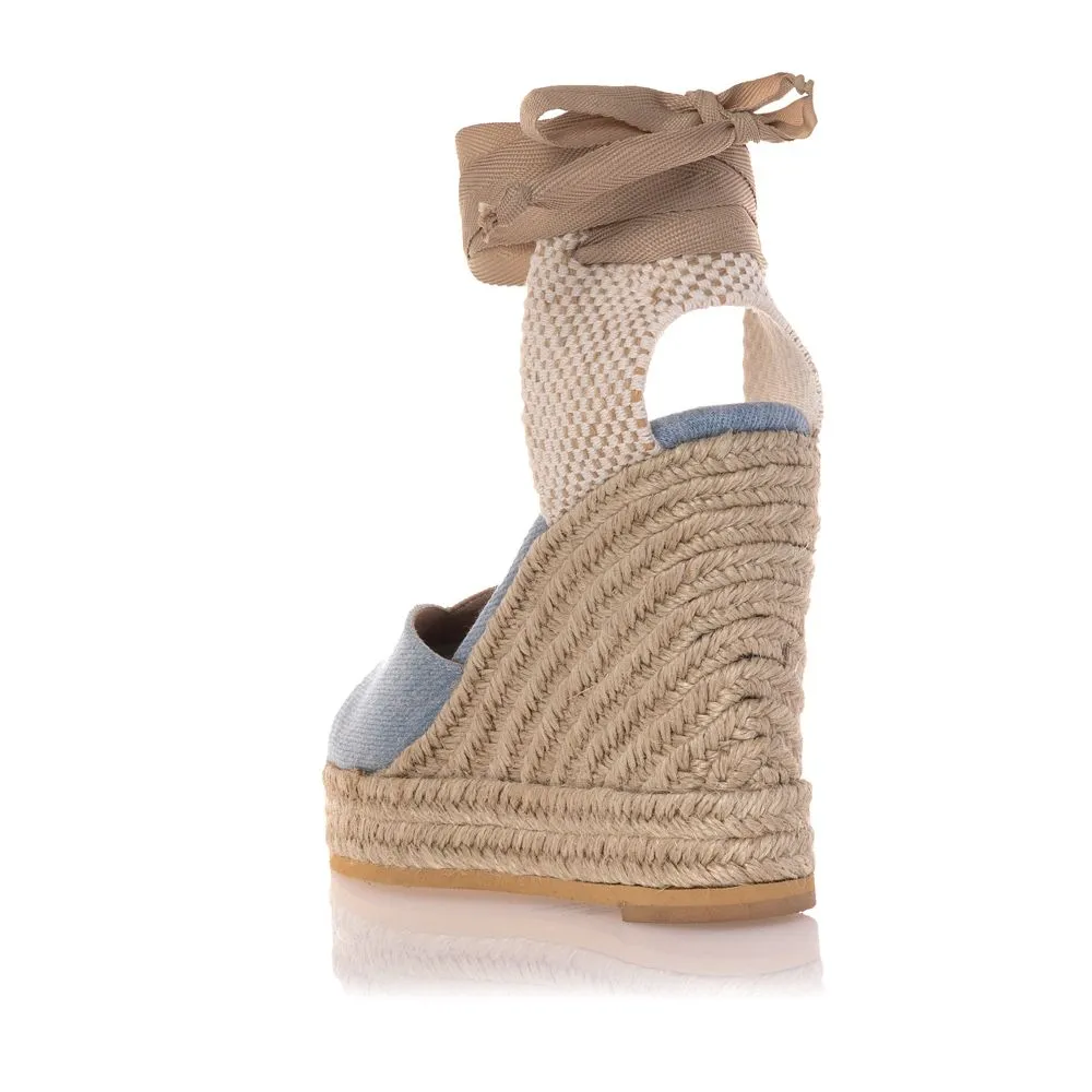SANTE - Γυναικεία espadrilles από πανί με κορδόνια 23-137-75 Jean
