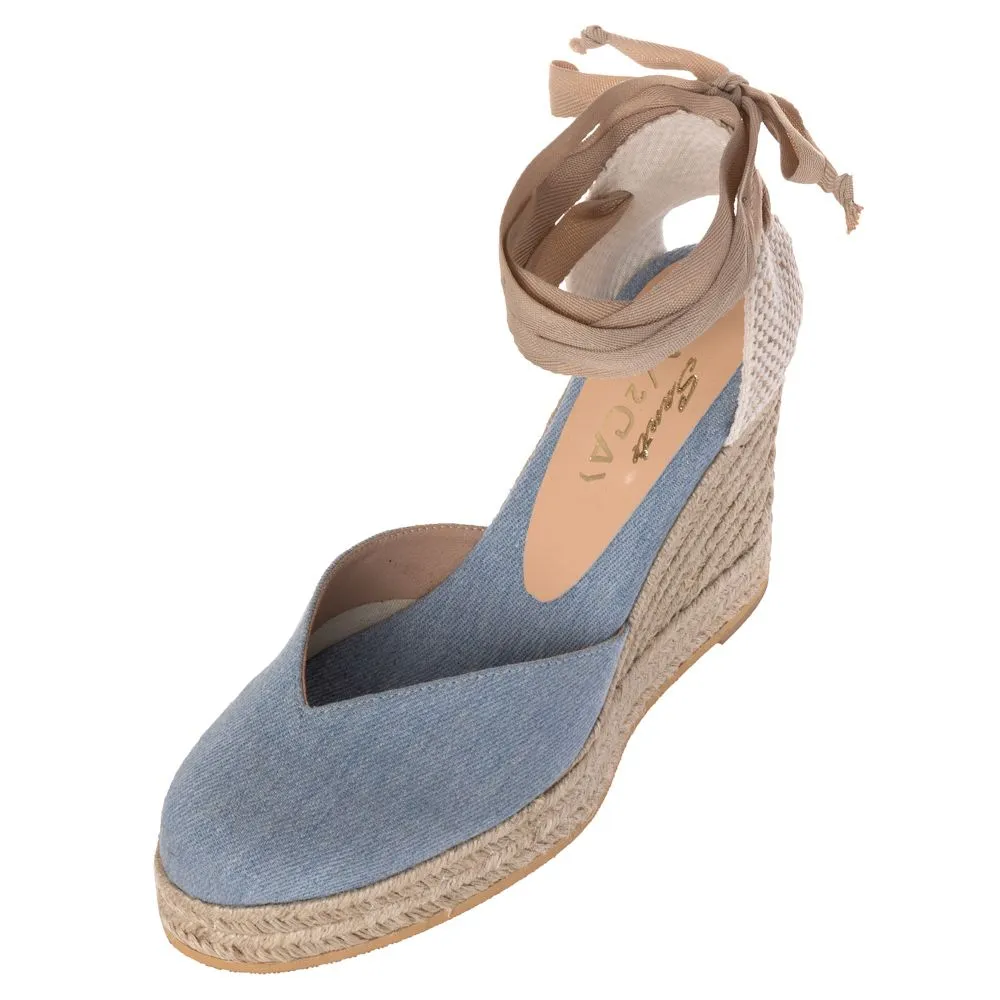 SANTE - Γυναικεία espadrilles από πανί με κορδόνια 23-137-75 Jean