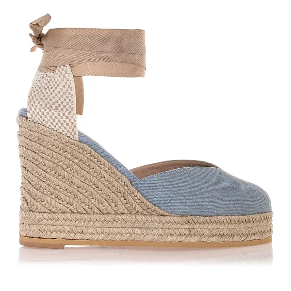 SANTE - Γυναικεία espadrilles από πανί με κορδόνια 23-137-75 Jean