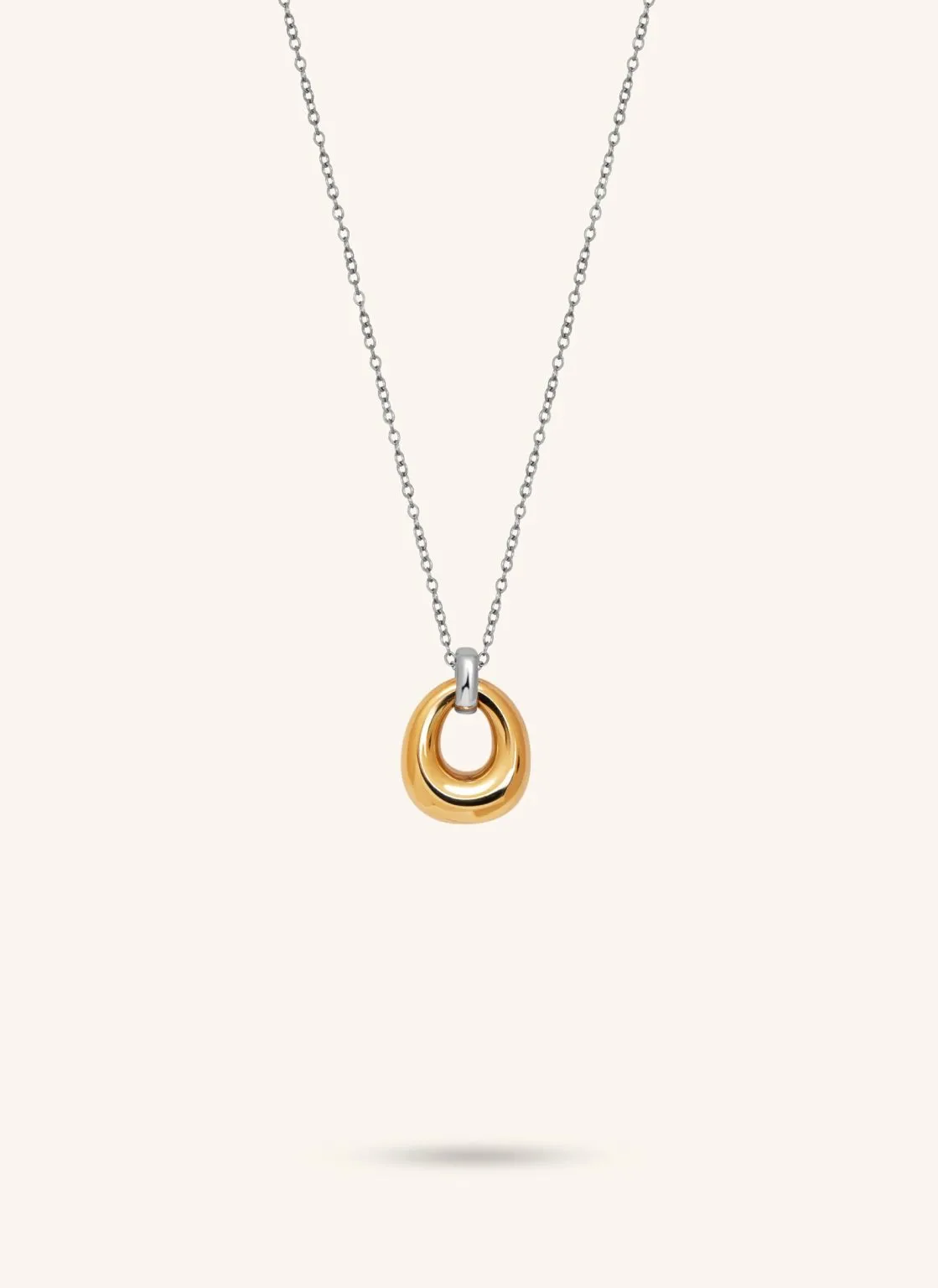 ALMYNOMA - Γυναικείο κολιέ από ατσάλι Unity Gold and Silver