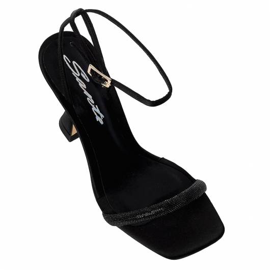 SANTE - Γυναικείο πέδιλο 10 εκ με ιδιαίτερα άνετη φόρμα SKU-24-264-01 μαύρο