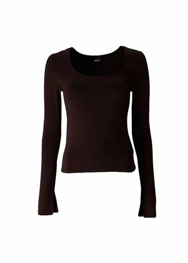 GINA TRICOT - Γυναικεία Μπλούζα soft touch jersey top 16981 (7202) Καφέ