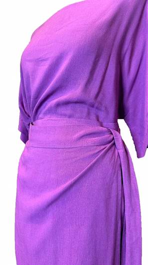 MOUTAKI - Φόρεμα σε στενή γραμμή με ζώνη 24.07.59 Violet