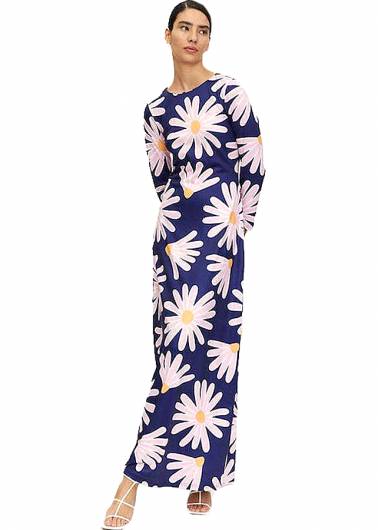 COMPANIA FANTASTICA - Γυναικείο Φόρεμα Maxi Floral 41C-12304 Navy Blue