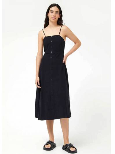 COMPANIA FANTASTICA - Μακρύ φόρεμα με ανοιχτή πλάτη SKU:42C/12125/1XS μαύρο