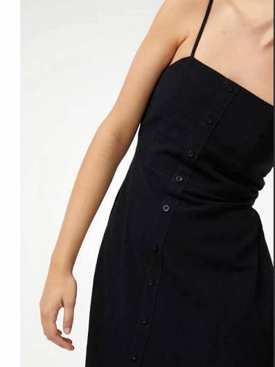 COMPANIA FANTASTICA - Μακρύ φόρεμα με ανοιχτή πλάτη SKU:42C/12125/1XS μαύρο